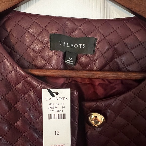 Talbots Quilted Plum Blazer - Picture 3 of 3
